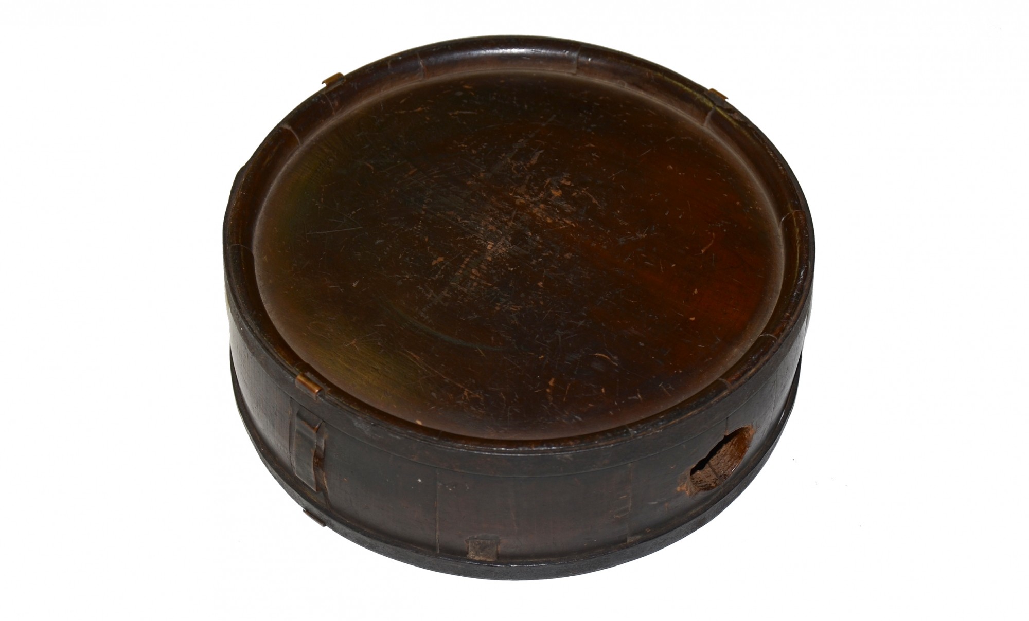 ORIGINAL, CIVIL WAR CONFEDERATE WOOD DRUM CANTEEN
