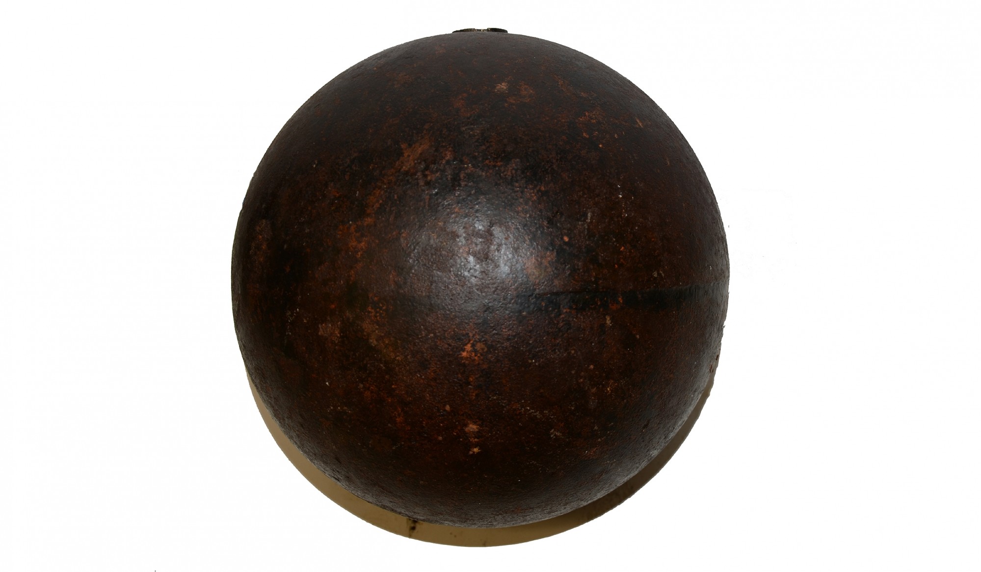 NON-EXCAVATED US 11 INCH DAHLGREN NAVAL SPHERICAL SHELL