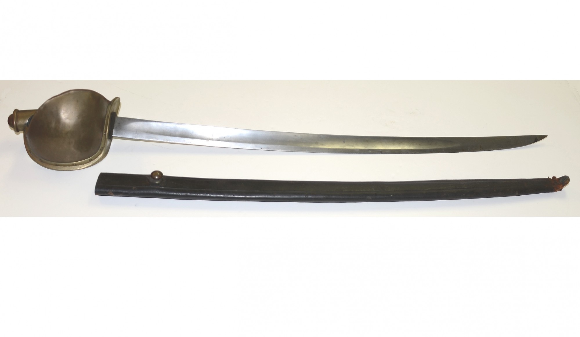 NEW JERSEY-MARKED, M1860 AMES NAVAL CUTLASS DATED 1862, WITH SCABBARD