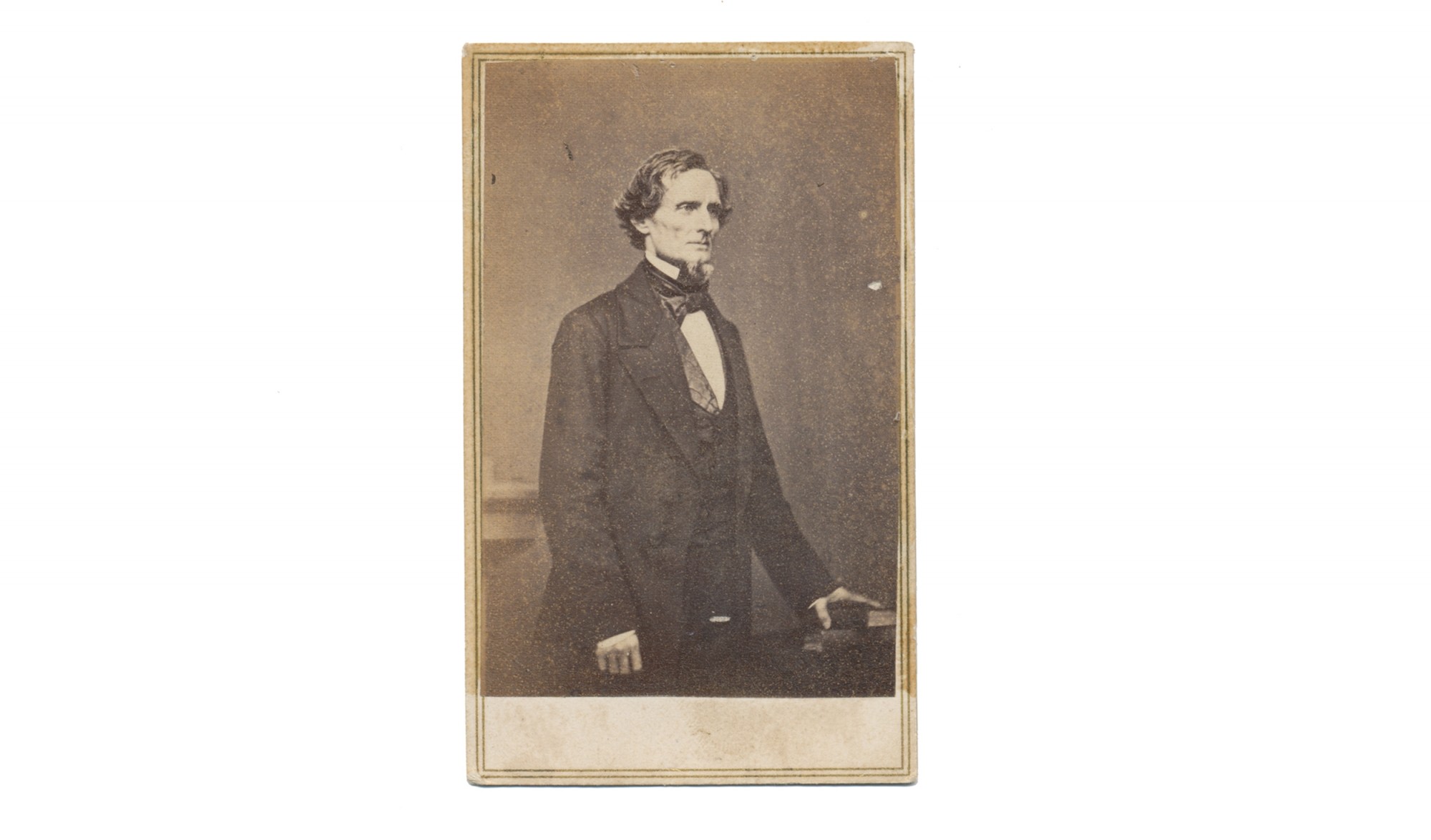 CDV OF CONFEDERATE PRESIDENT JEFFERSON DAVIS EXPORTED TO ENGLAND