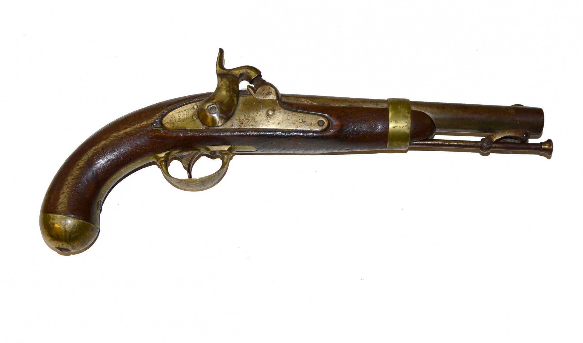 M1842 ‘H. ASTON” PERCUSSION SINGLE-SHOT PISTOL DATED 1849