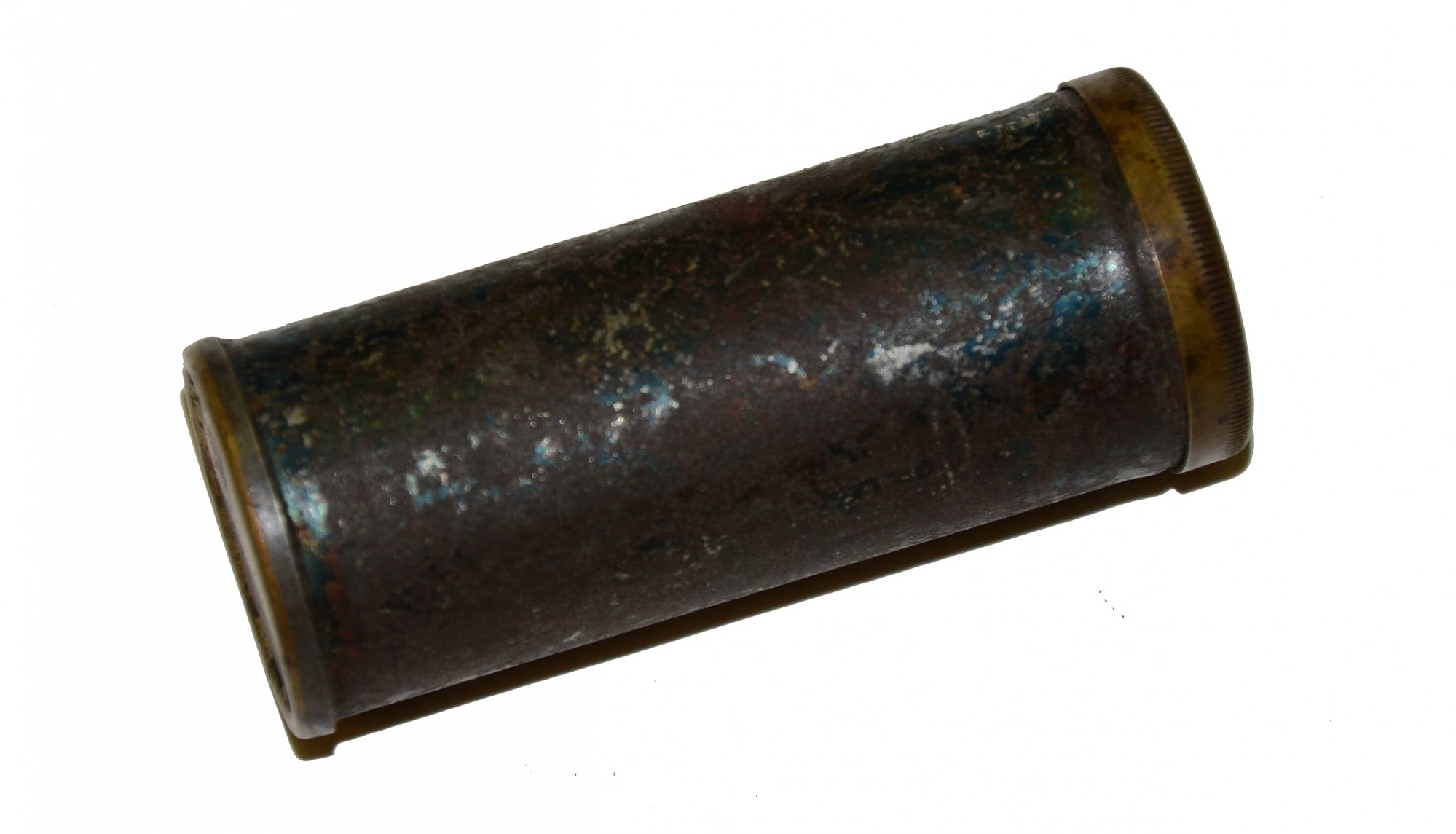 RARE, MAKER-MARKED CYLINDRICAL TIN OF MAYNARD PRIMERS — Horse Soldier