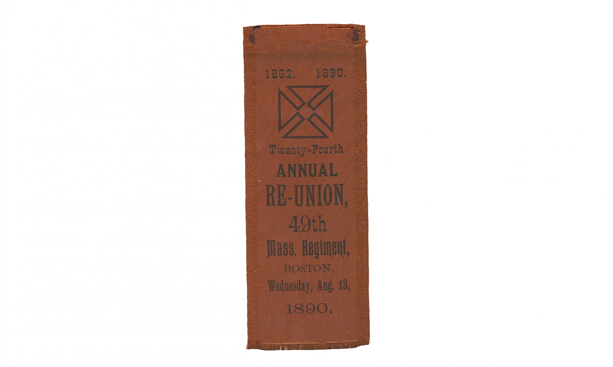 Massachusetts Ribbons 49TH MASSACHUSETTS REUNION RIBBON — Horse Soldier