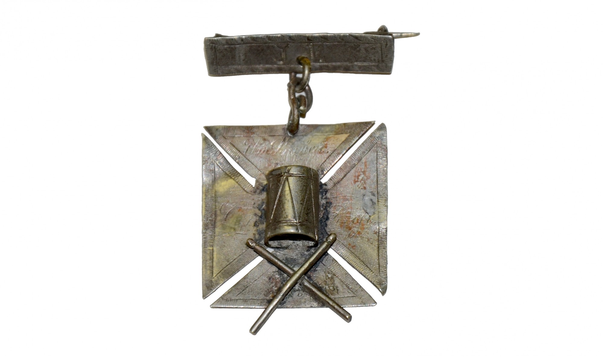 SILVER 5TH CORPS / MALTESE CROSS ID BADGE 