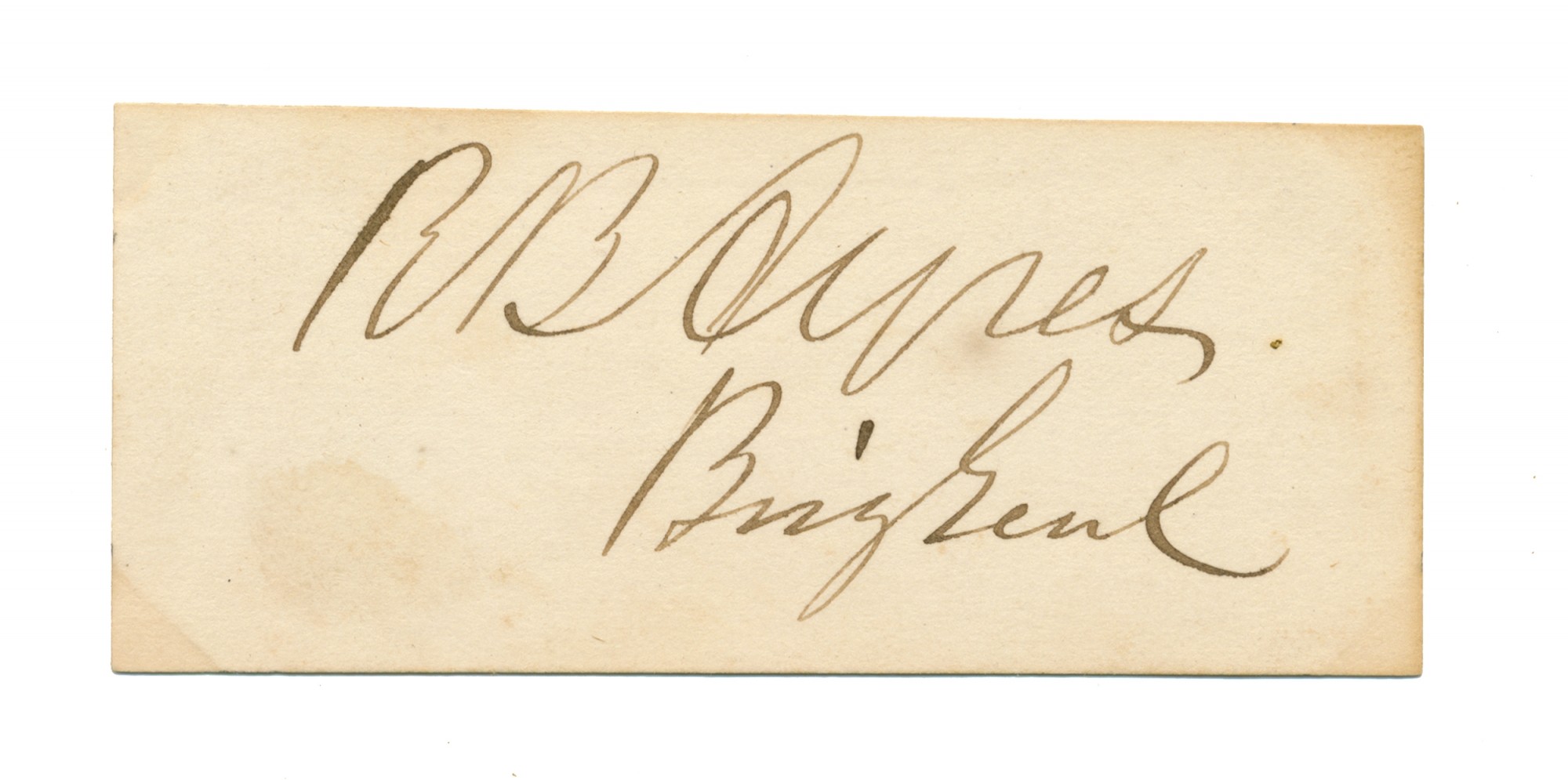 SIGNATURE – BRIG. GEN. ROMEYN B. AYRES