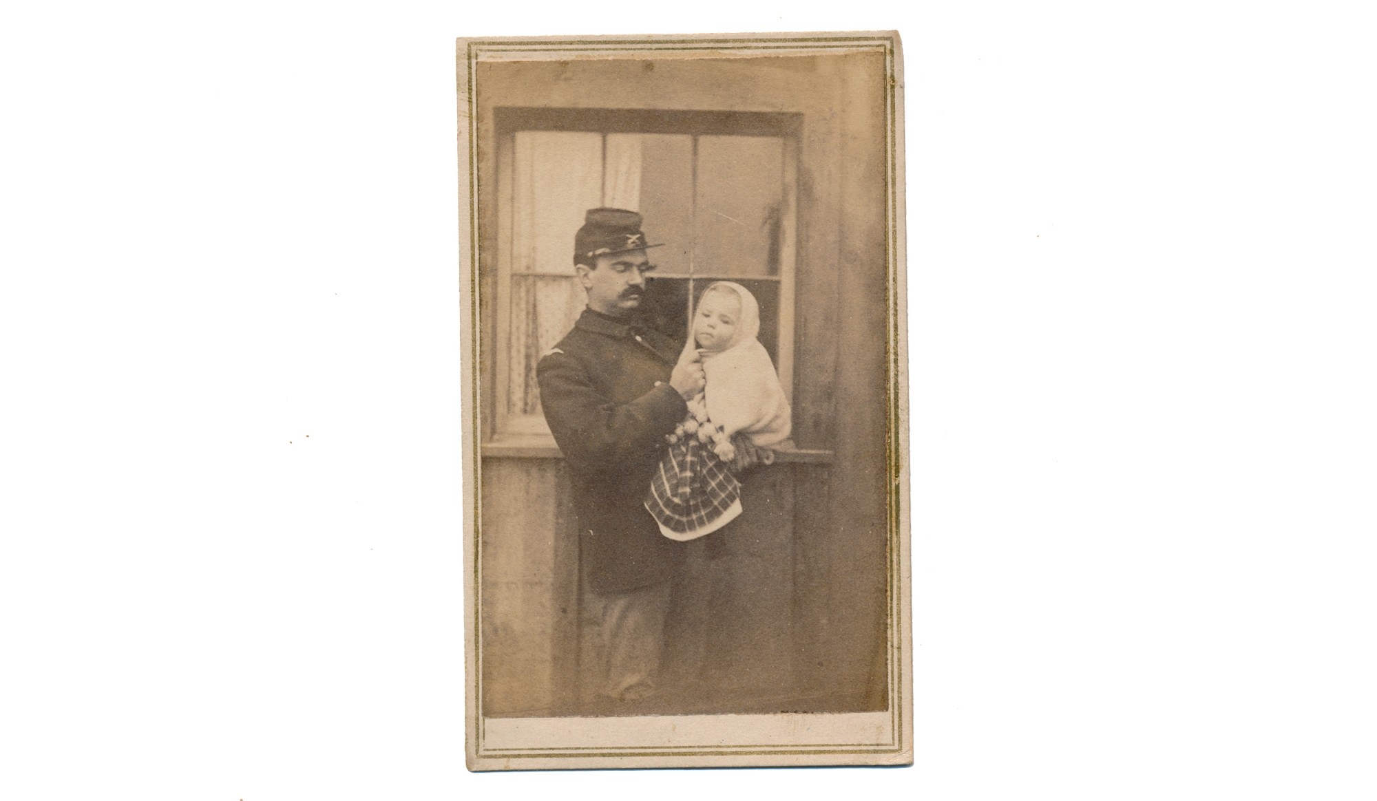 PAIR OF CDV’S RELATING TO COLONEL HENRY S. RUSSELL OF THREE MASSACHUSETTS REGIMENTS