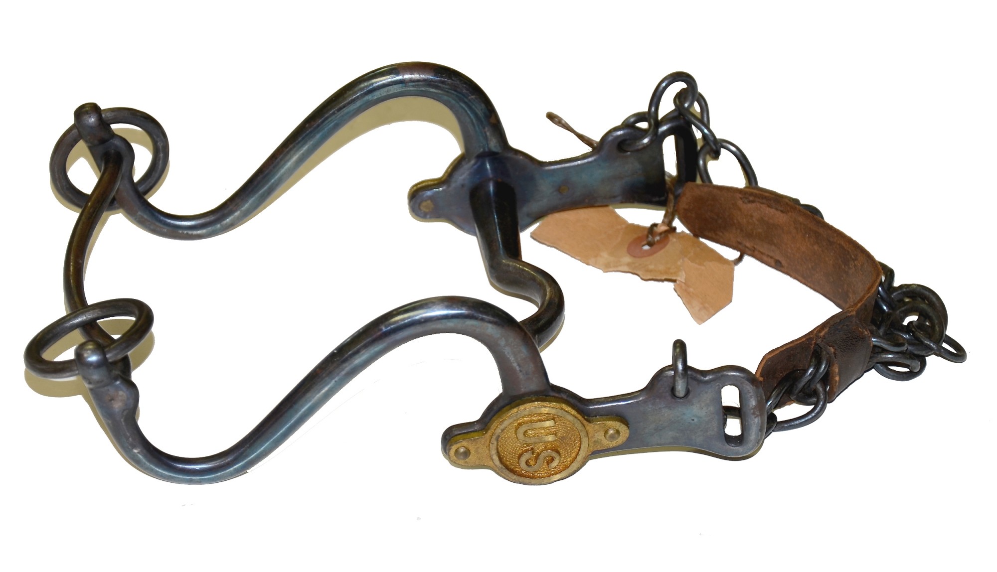 SELDOM-SEEN, EXCELLENT CONDITION U.S. REGULATION, M1863 FEDERAL CAVALRY CURB BIT