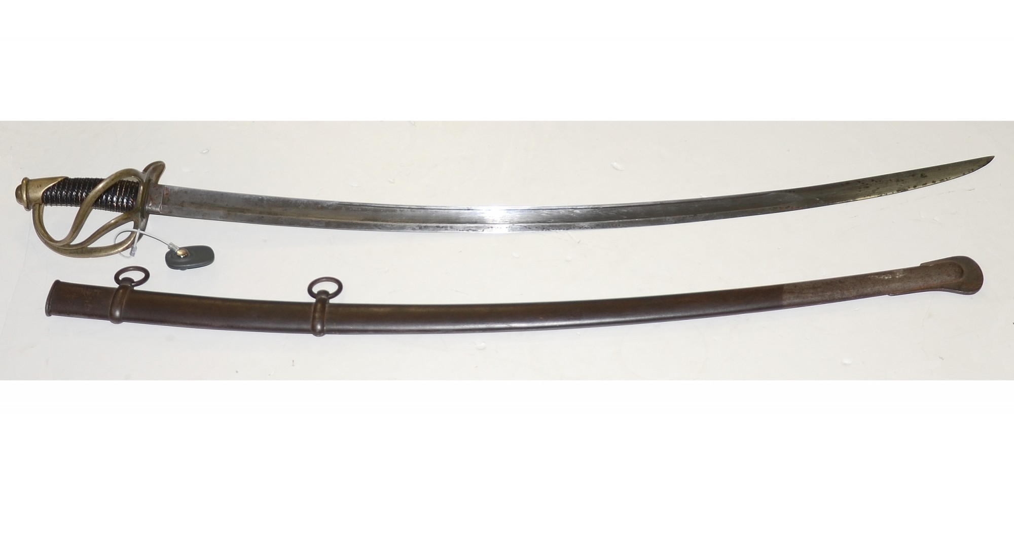 EARLY DATED AMES MODEL 1840 ENLISTED CAVALRY SABER AND SCABBARDR