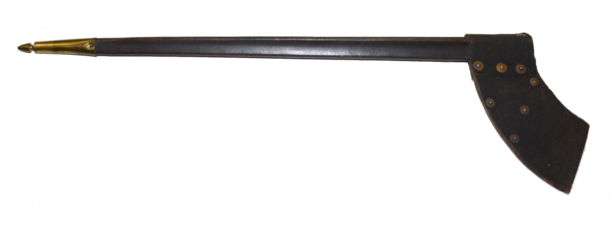 U.S. M1855 BUFF LEATHER SOCKET BAYONET SCABBARD IN EXCELLENT CONDITION