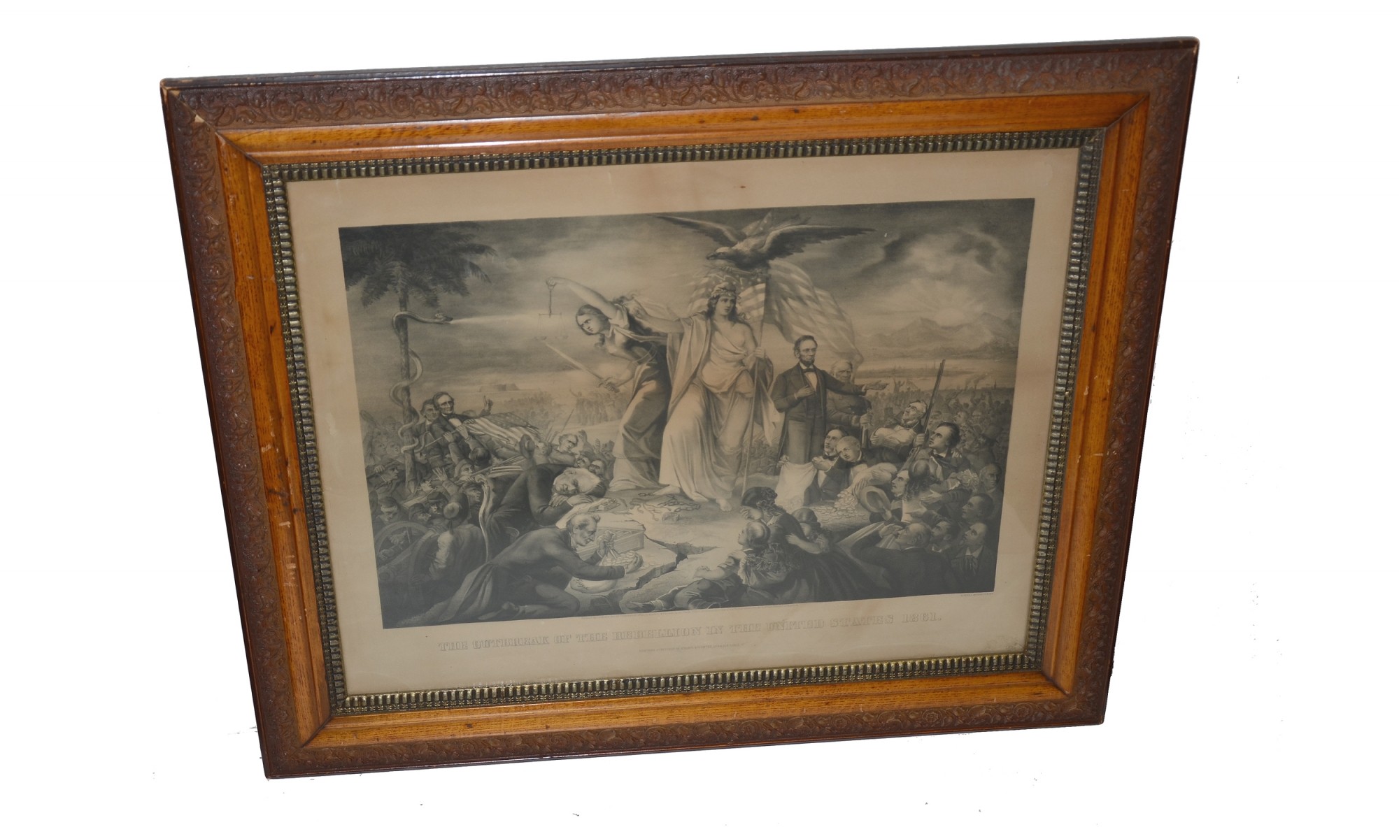 PAIR OF CIVIL WAR ALLEGORICAL PRINTS BY KIMMEL & FORSTER
