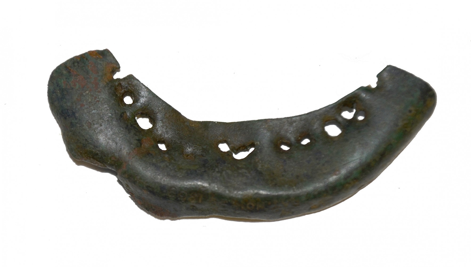 US/CS BRASS HEEL PLATE RECOVERED IN THE TROSTLE FARM WOODS, GETTYSBURG