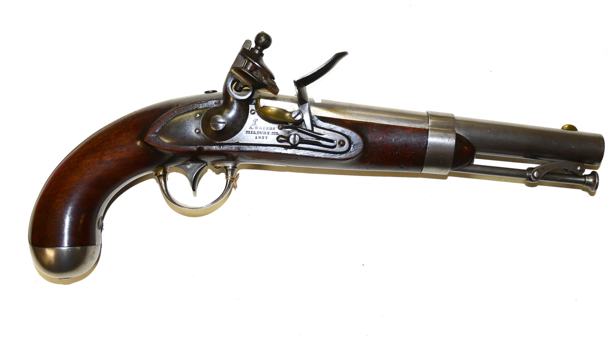 US MODEL 1836 WATERS FLINTLOCK PISTOL