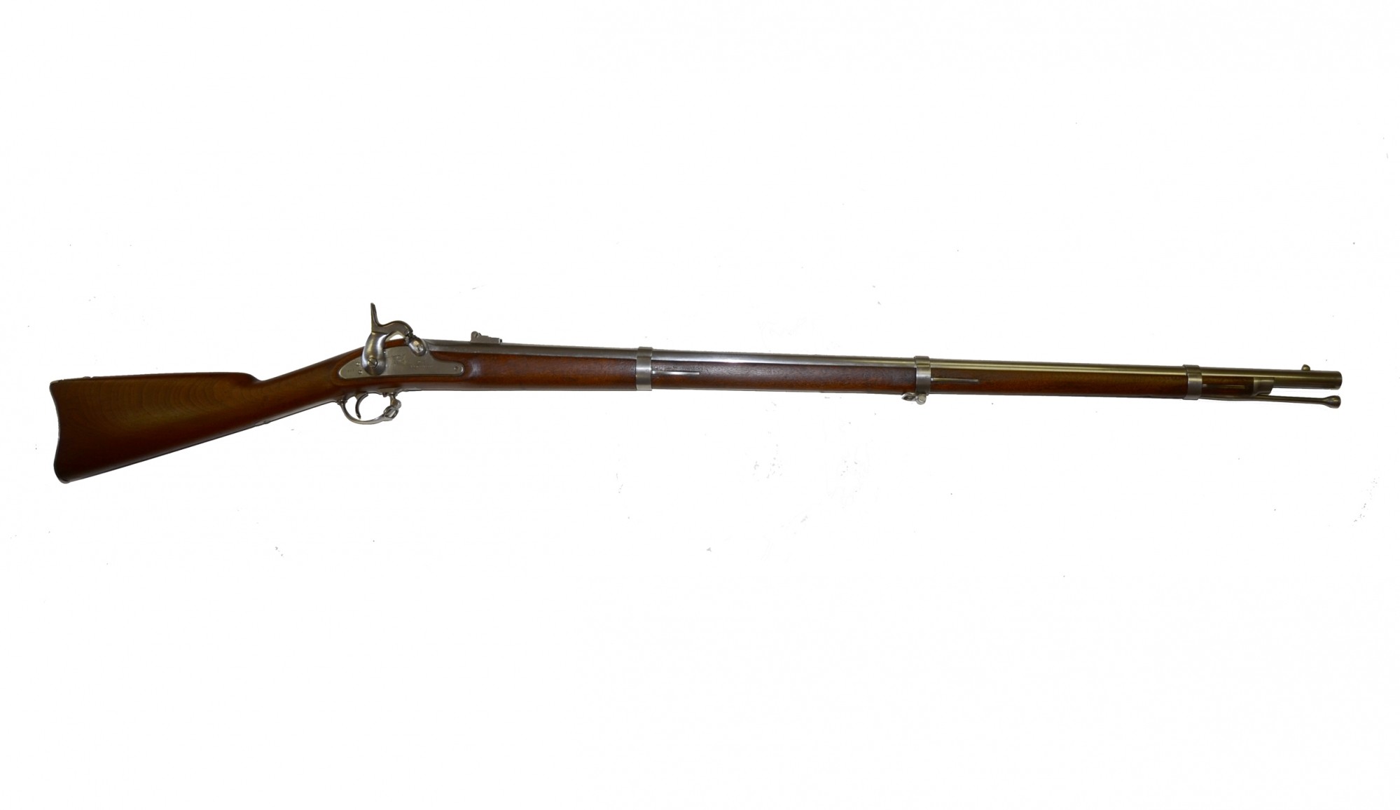 US MODEL 1861 CONTRACT RIFLE MUSKET BY J.T. HODGE AND A.M. BUREN AT THE TRENTON LOCOMOTIVE AND MACHINE CO., TRENTON, NJ