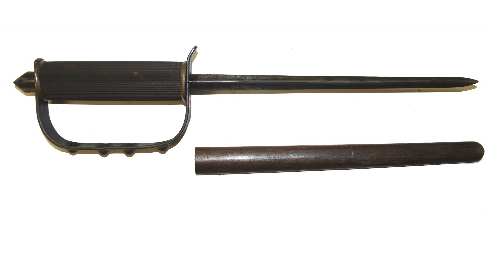WWII OSS [OFFICE OF STRATEGIC SERVICES] KNUCKLE KNIFE WITH SCABBARD