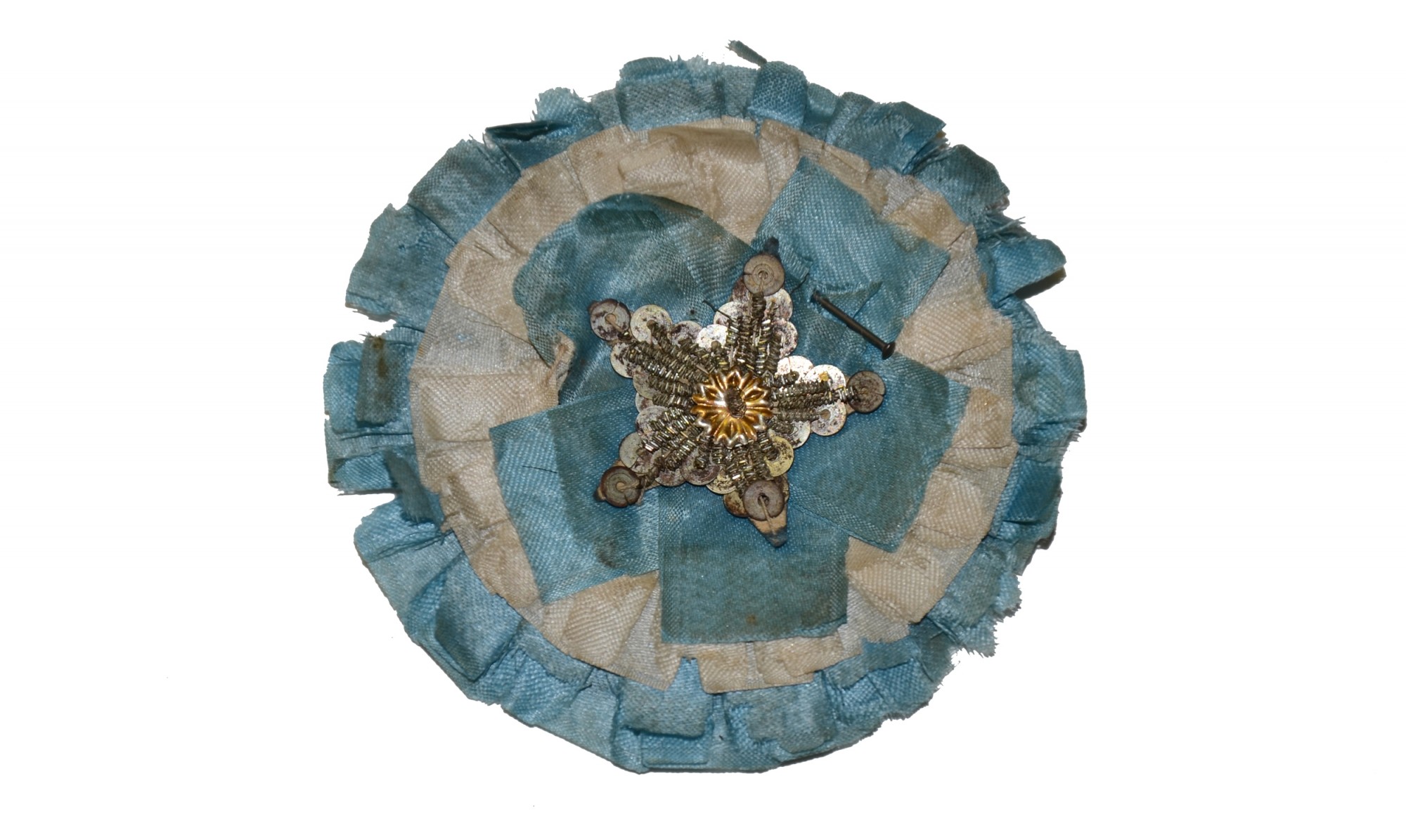CIVIL WAR SILK DISC KNOWN AS A PATRIOT OR SECESSION BADGE 