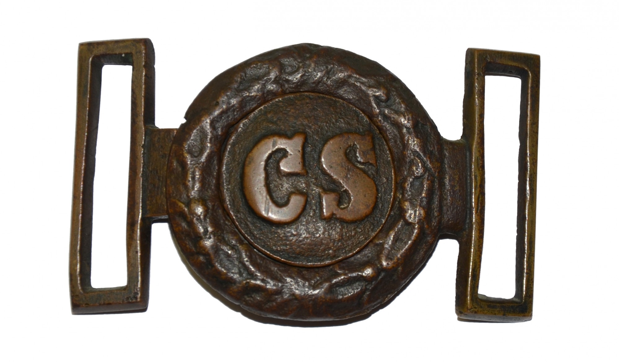CONFEDERATE TWO PIECE “CS” BELT BUCKLE — Horse Soldier
