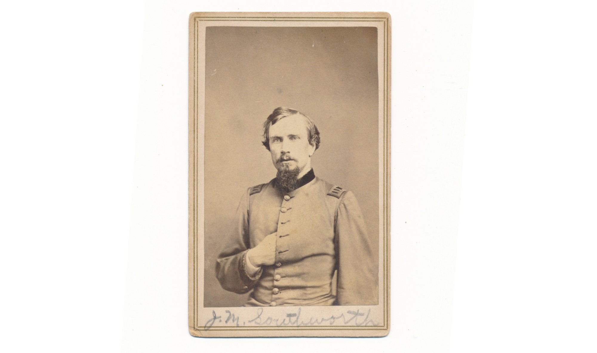 WAIST UP CDV VIEW OF 8TH ILLINOIS CAVALRY OFFICER