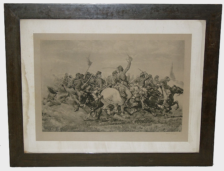 CHARCOAL LITHOGRAPH OF PAINTING BY WILLIAM B. T. TREGO - 