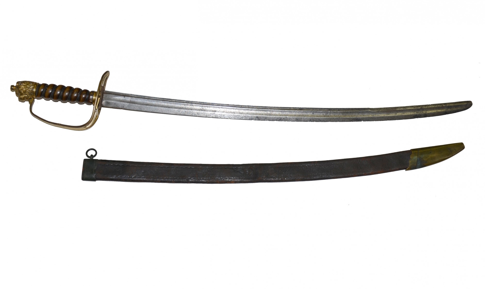 REVOLUTIONARY WAR ENGLISH SABER WITH ORIGINAL SCABBARD
