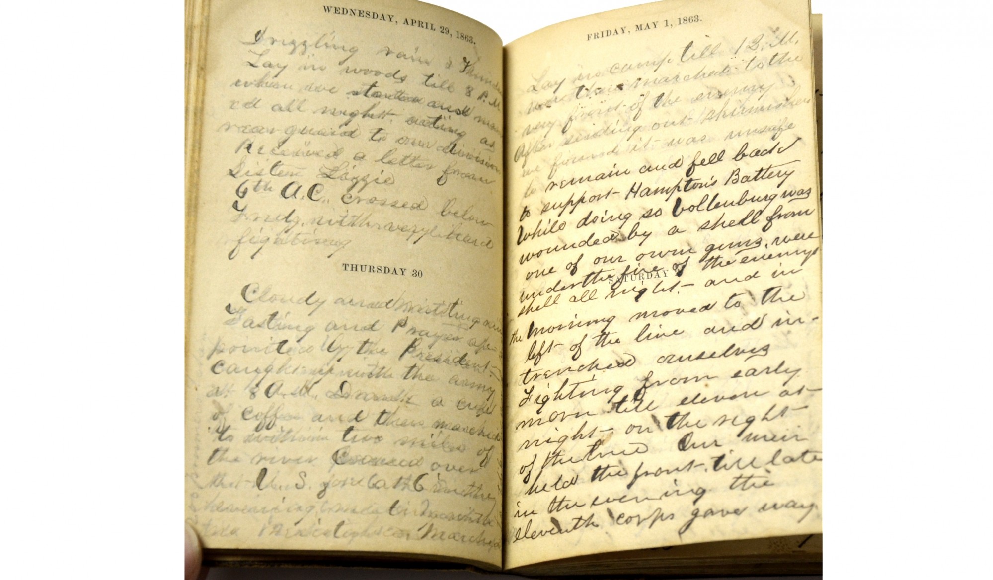 FANTASTIC 1863 SOLDIER’S DIARY – WOUNDED JULY 2ND IN THE WHEATFIELD AT ...