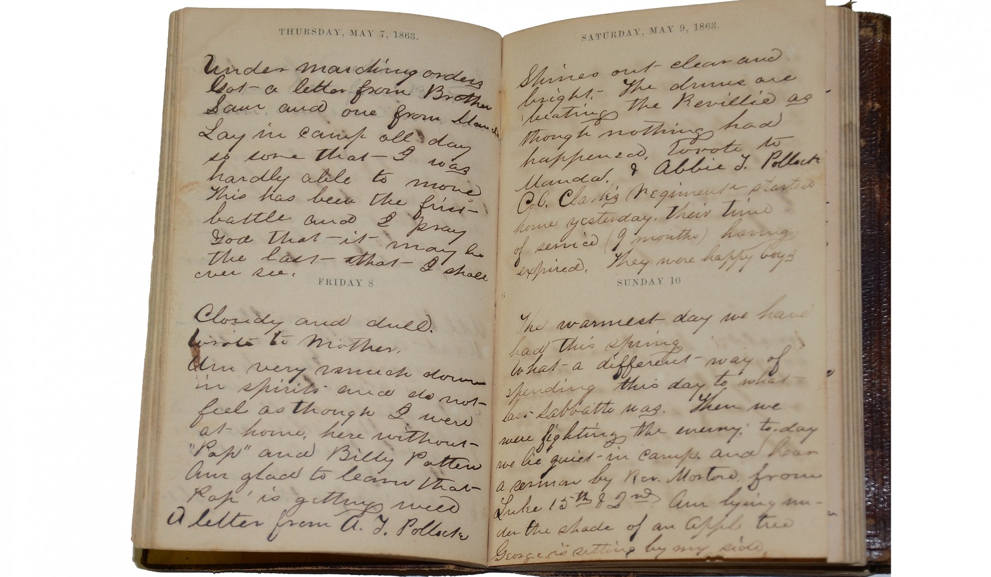FANTASTIC 1863 SOLDIER’S DIARY – WOUNDED JULY 2ND IN THE WHEATFIELD AT ...