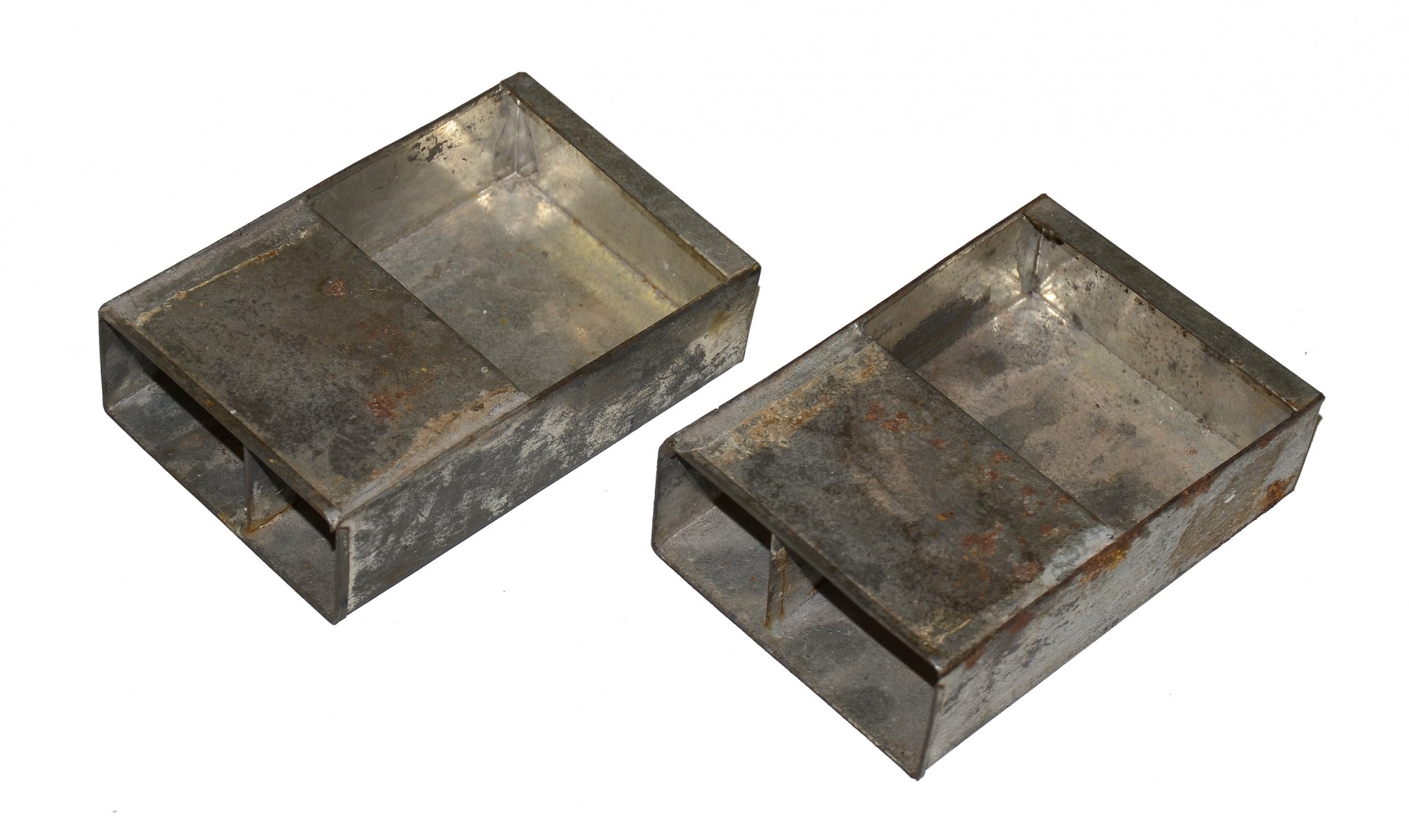 PAIR OF ORIGINAL CARTRIDGE BOX TINS — Horse Soldier