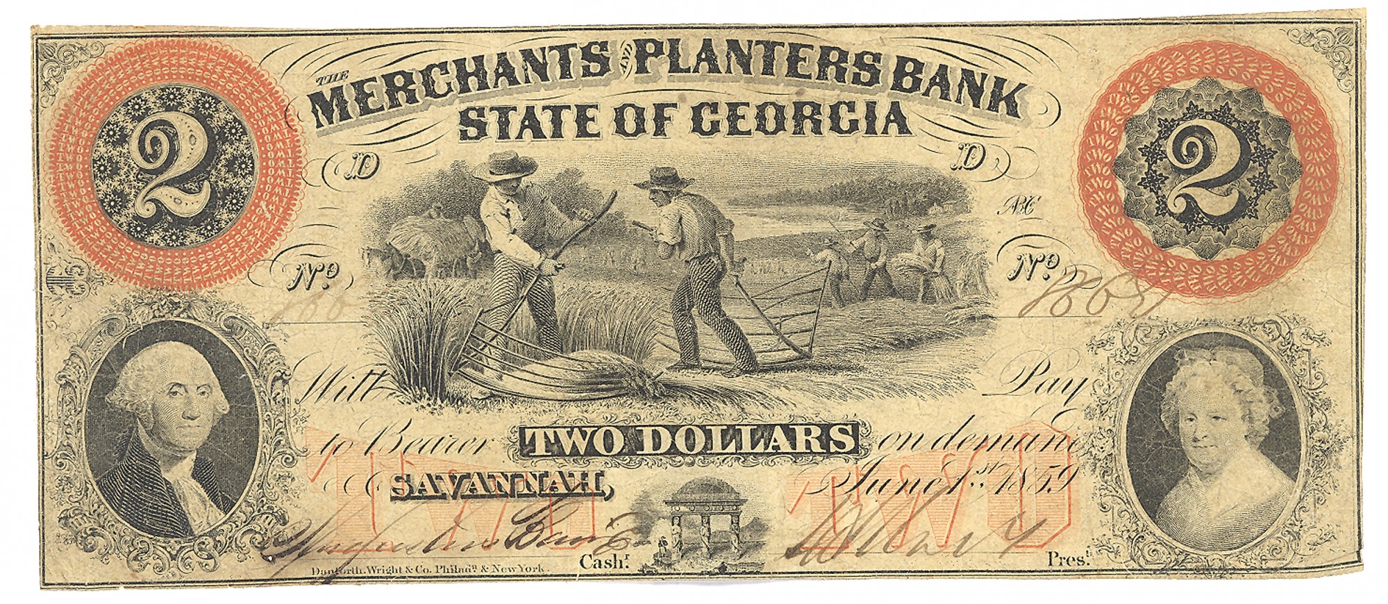 MERCHANTS AND PLANTERS BANK, SAVANNAH, 2 NOTE — Horse Soldier