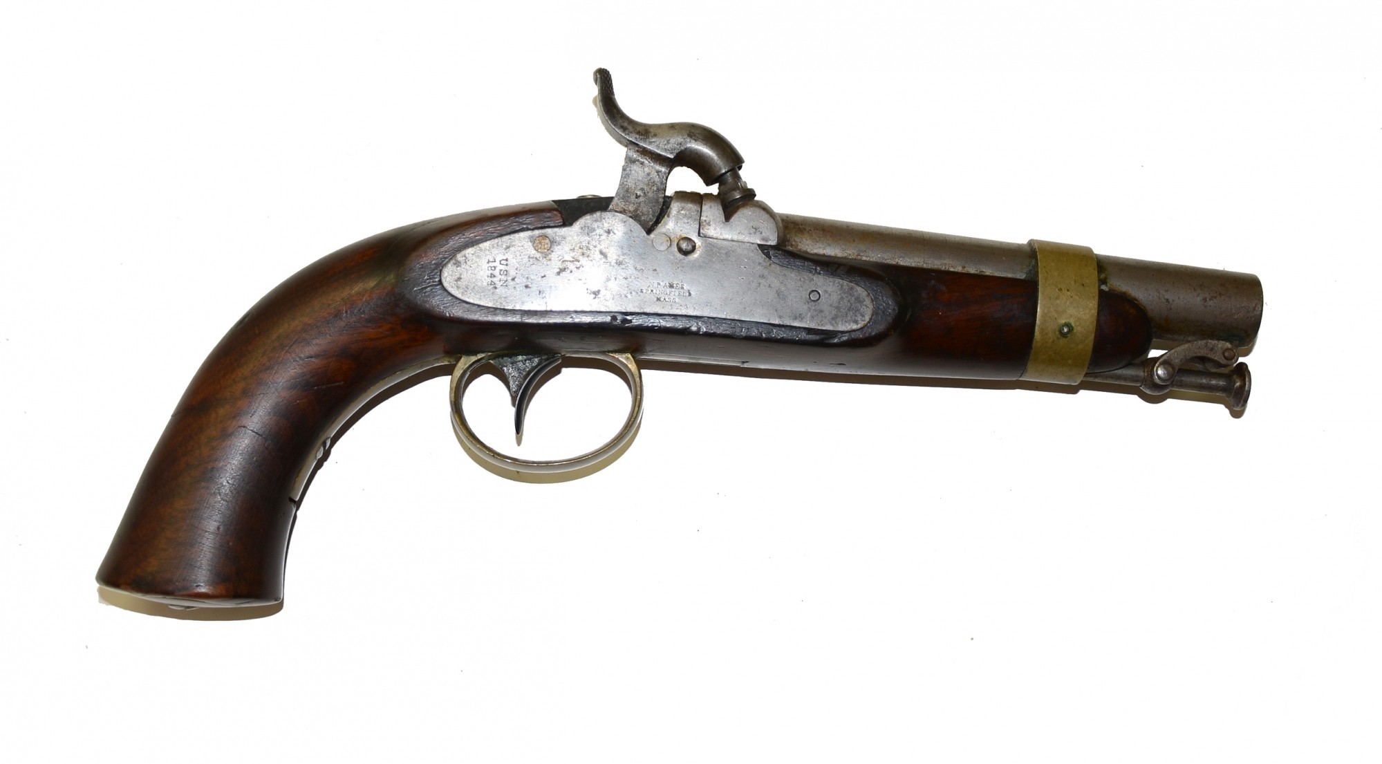 N. P. AMES NAVY PERCUSSION PISTOL, M1843, DATED 1844