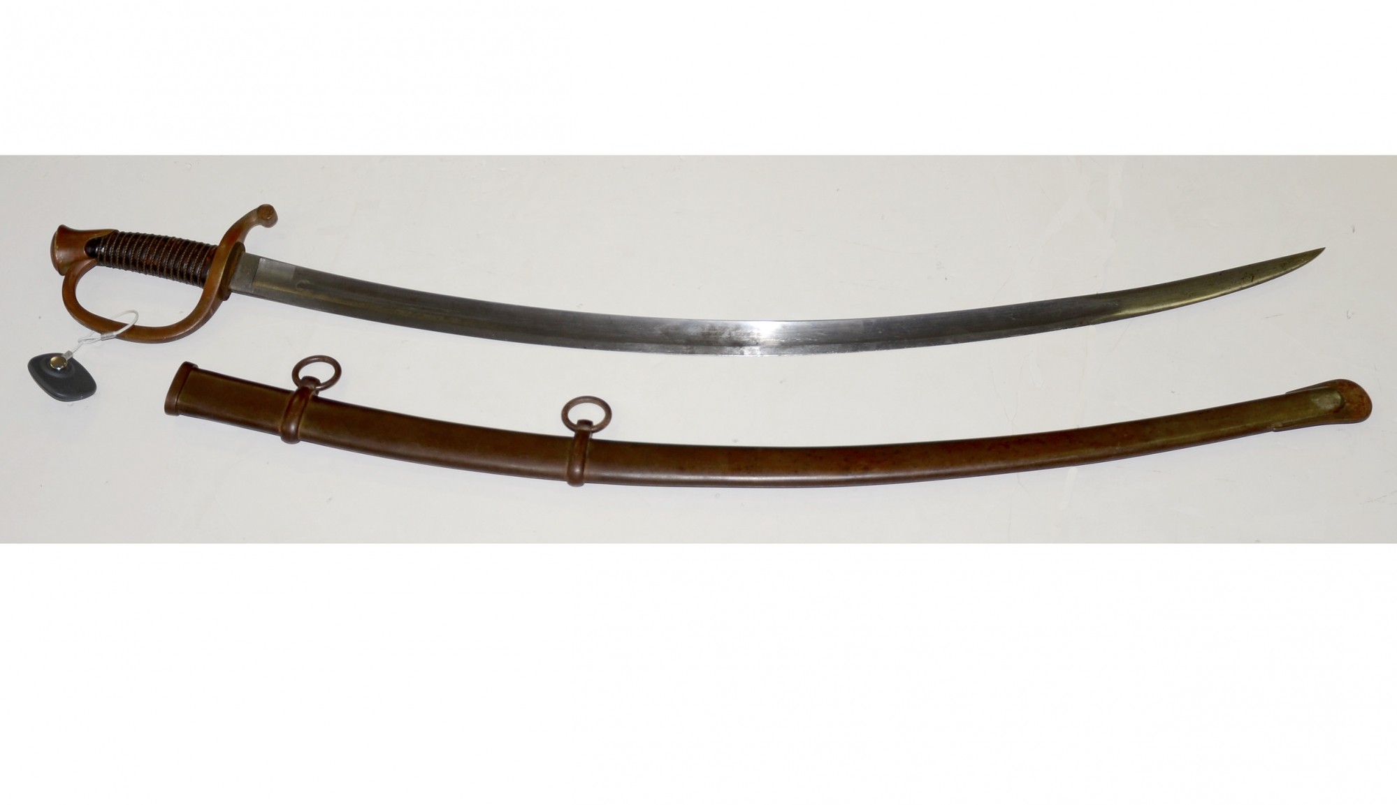 AMES M1840 LIGHT ARTILLERY SABER / SCABBARD, DATED 1864