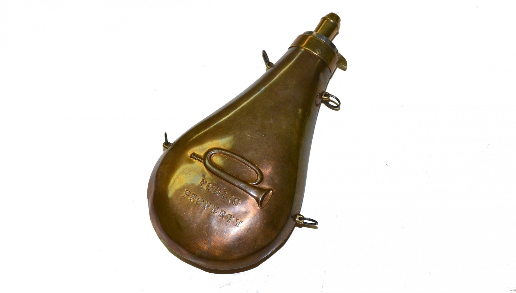 “PUBLIC PROPERTY” POWDER FLASK