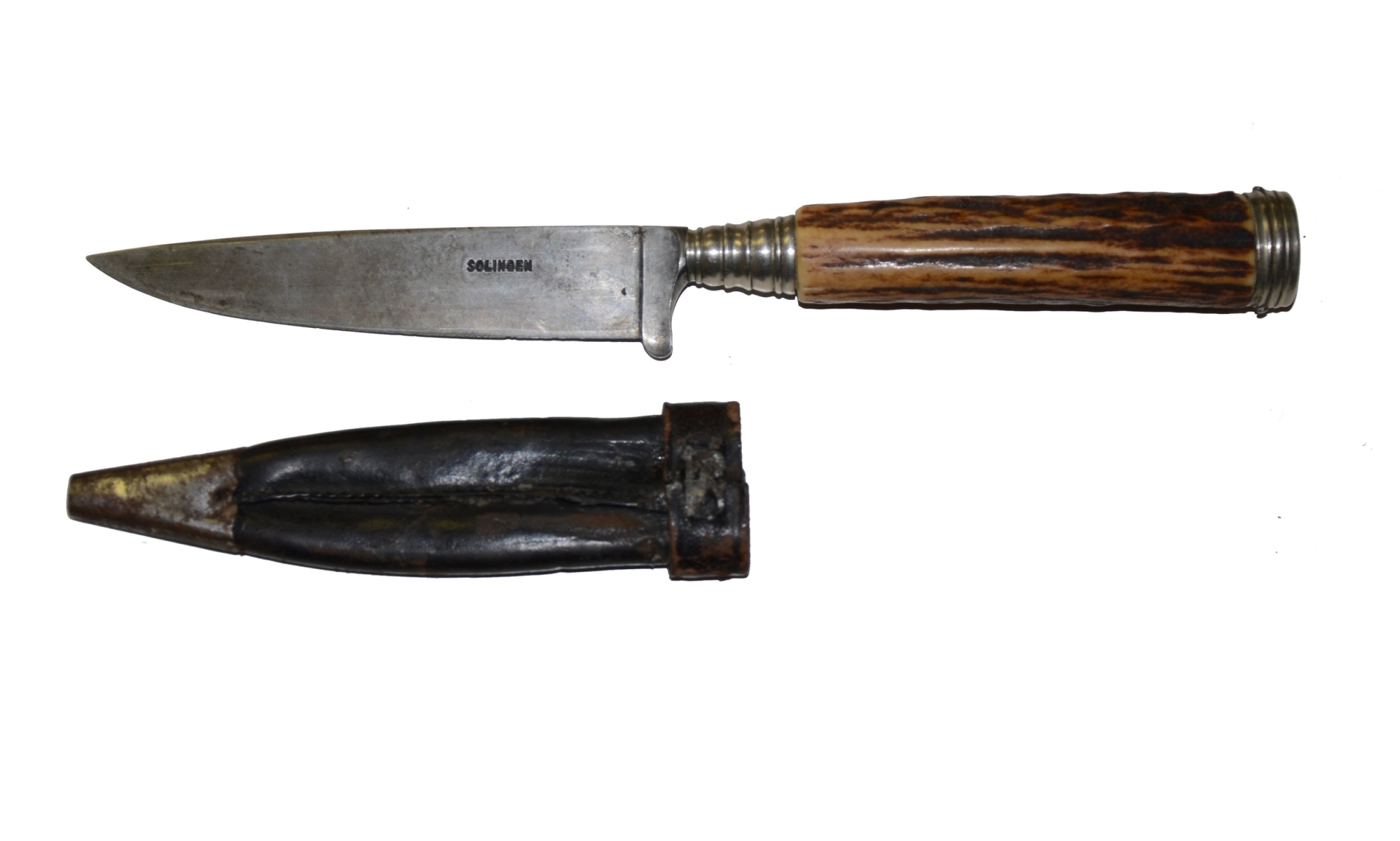  19TH CENTURY GERMAN SIDE KNIFE WITH SHEATH