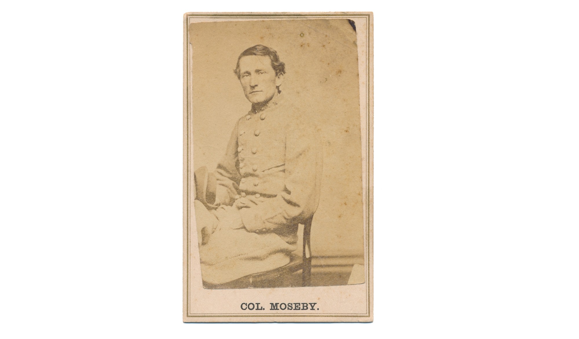 CDV OF CONFEDERATE COLONEL JOHN SINGLETON MOSBY