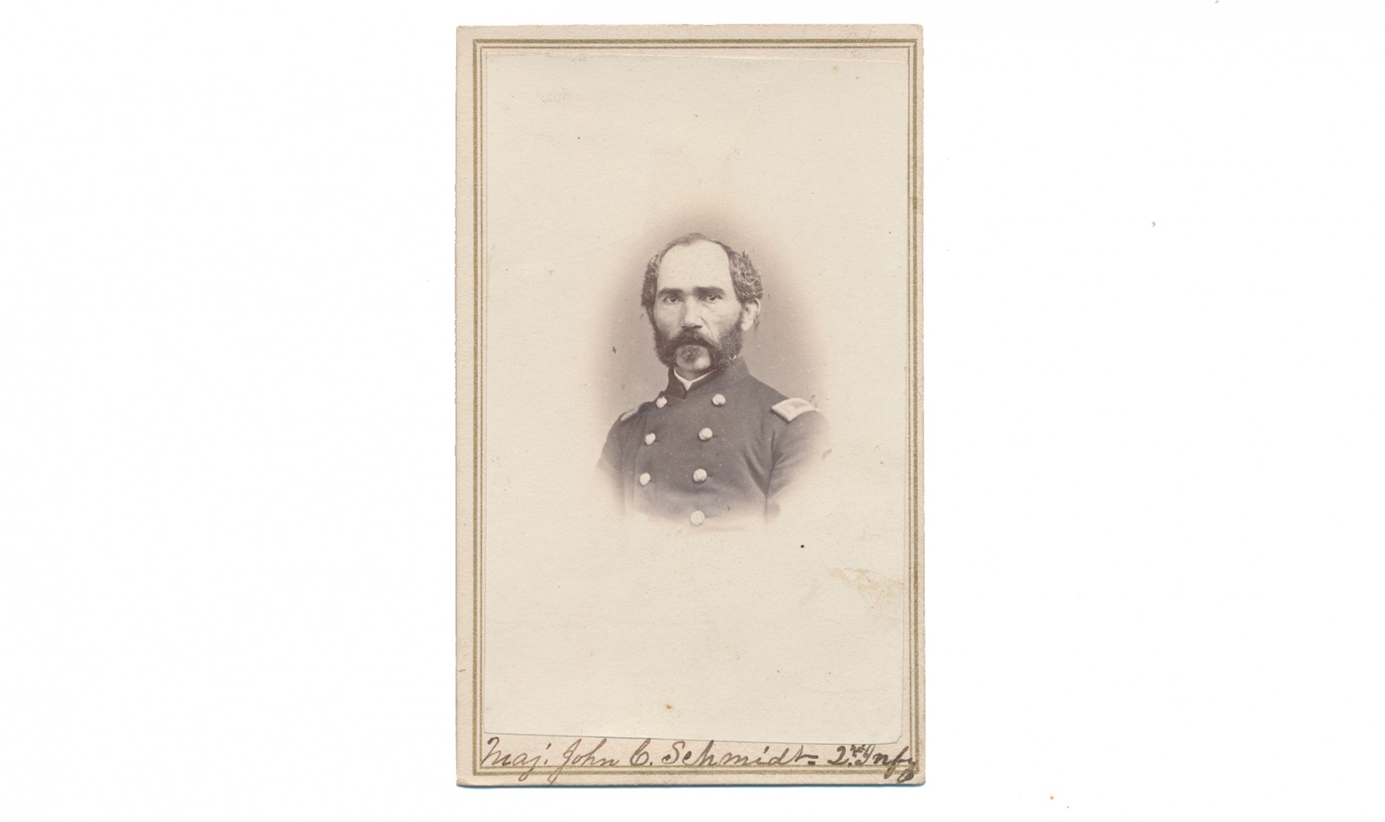 CDV OF MAJ. JOHN C. SCHMIDT, 2ND CALIFORNIA INFANTRY