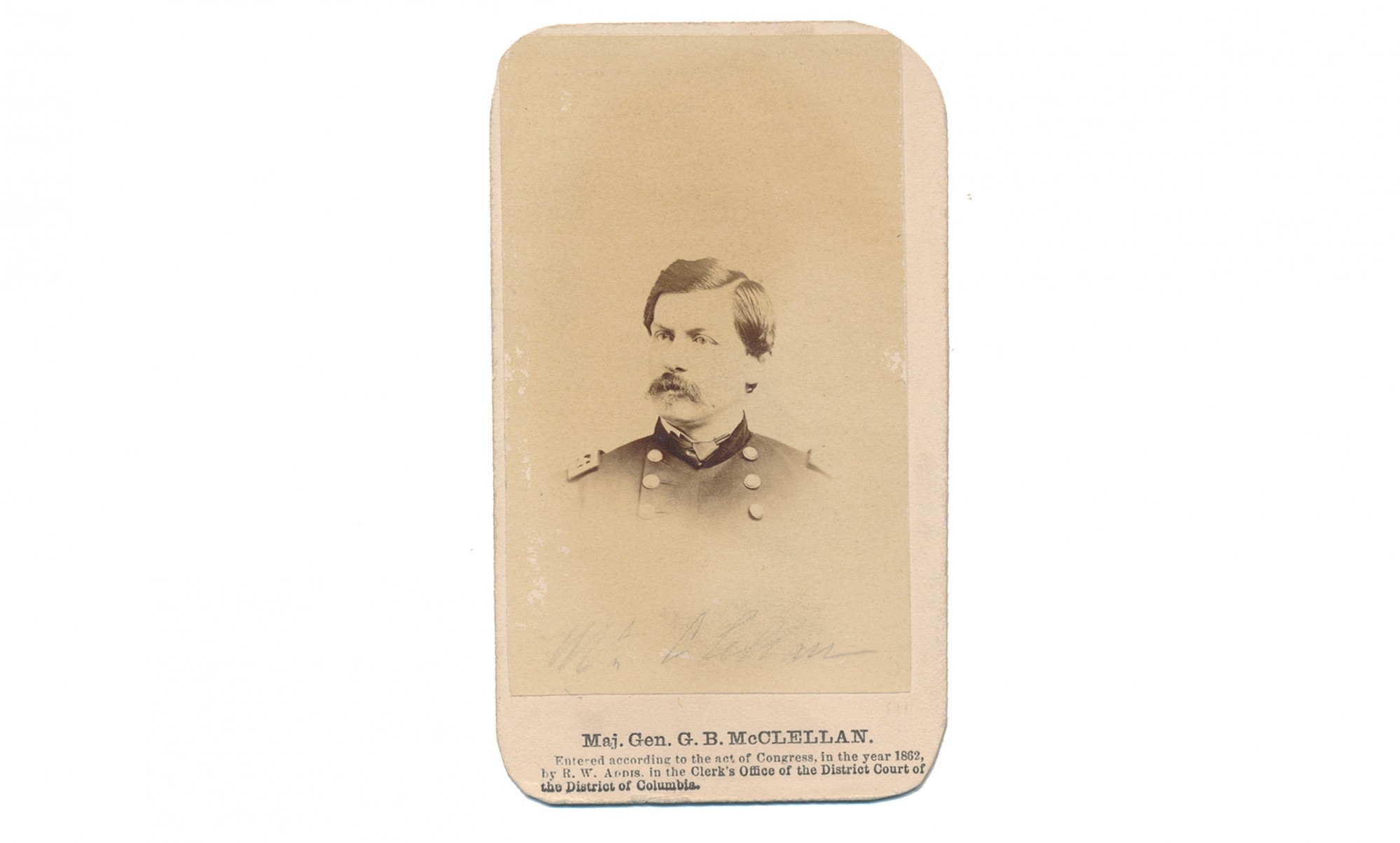 CDV BUST VIEW OF MAJOR GENERAL GEORGE B. MCCLELLAN