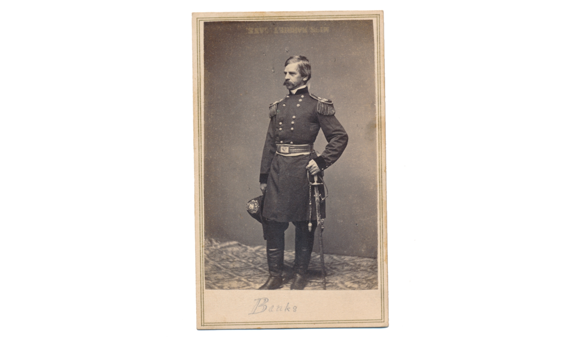 CDV FULL STANDING VIEW OF MAJOR GENERAL NATHANIEL BANKS