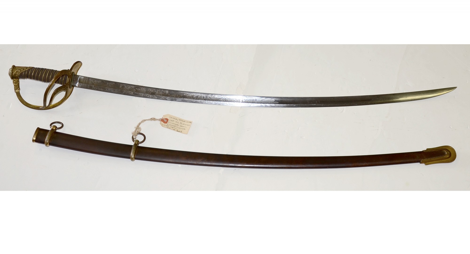 IDENTIFIED MODEL 1860 CAVALRY OFFICER’S SABRE BY C. ROBY, W. CHELMSFORD ...