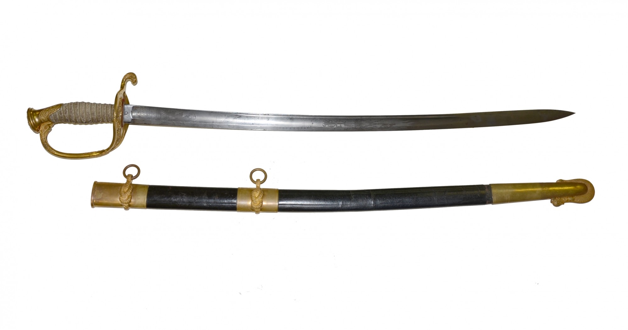 US MODEL 1852 NAVAL OFFICER’S SWORD FROM SUPER RARE RETAILER
