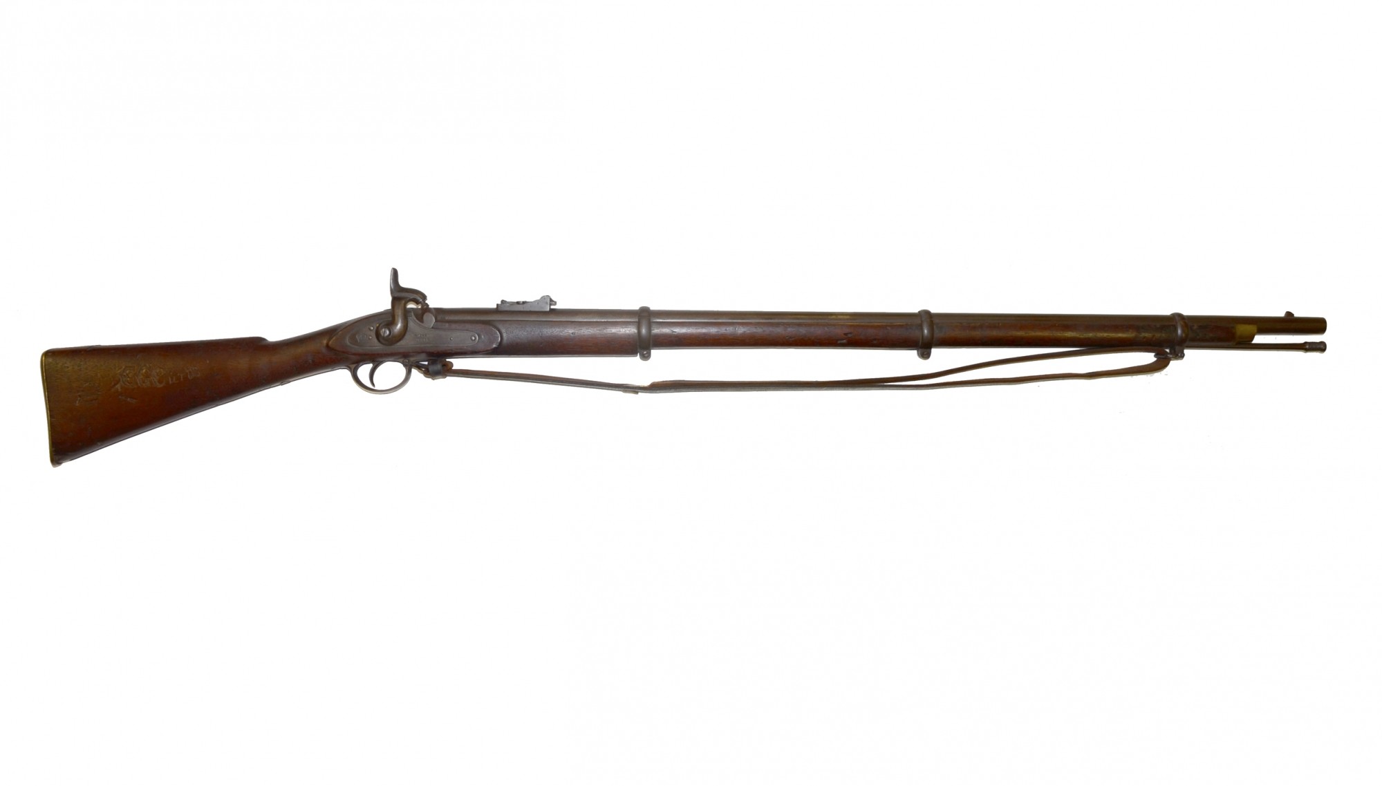 PATTERN 1853 TOWER MARKED ENFIELD PERCUSSION RIFLE-MUSKET & SLING ID’D TO A MEMBER OF THE 17TH CONNECTICUT INFANTRY