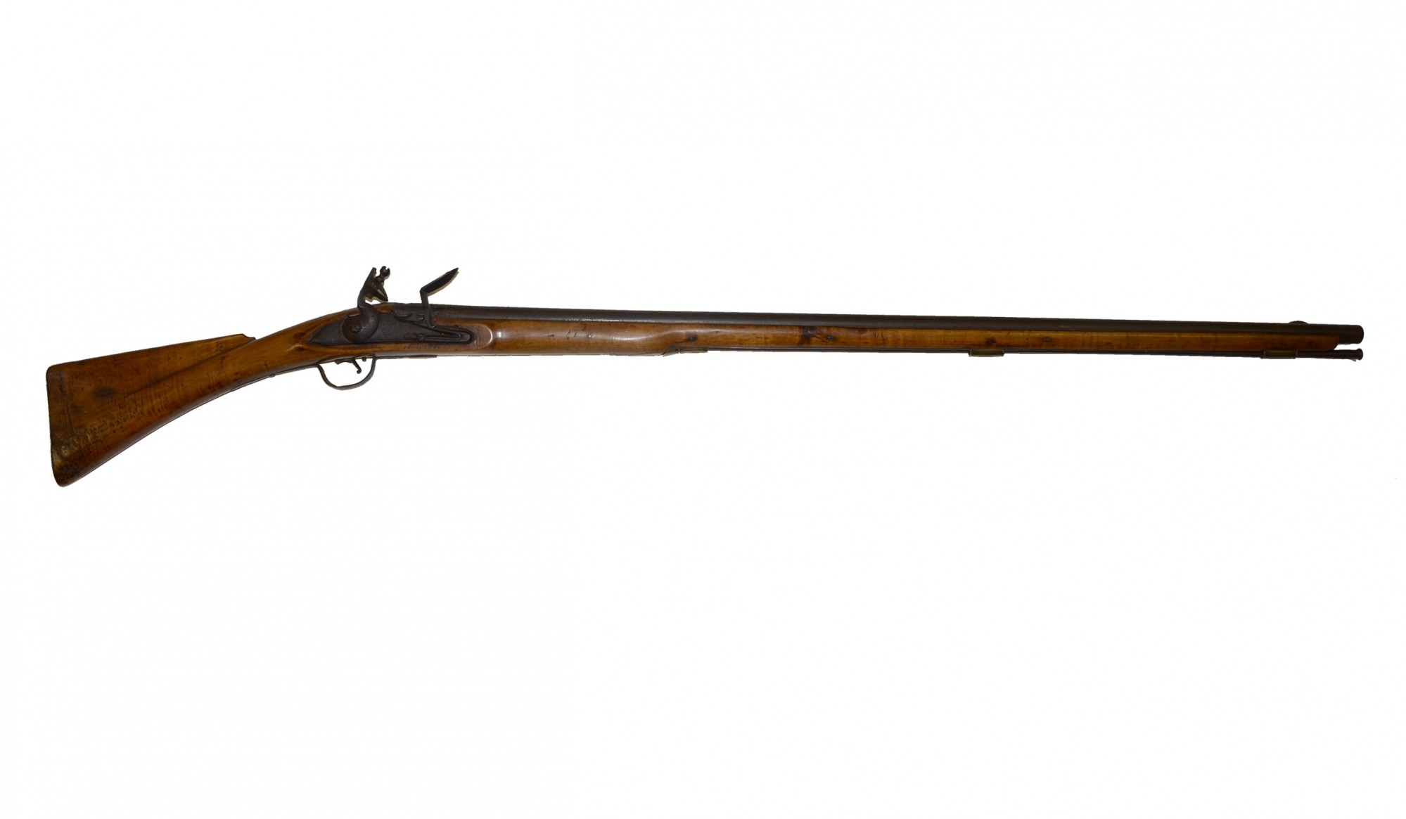 A VERY GOOD MAPLE STOCKED REVOLUTIONARY WAR “COS” MUSKET, C. 1770’S