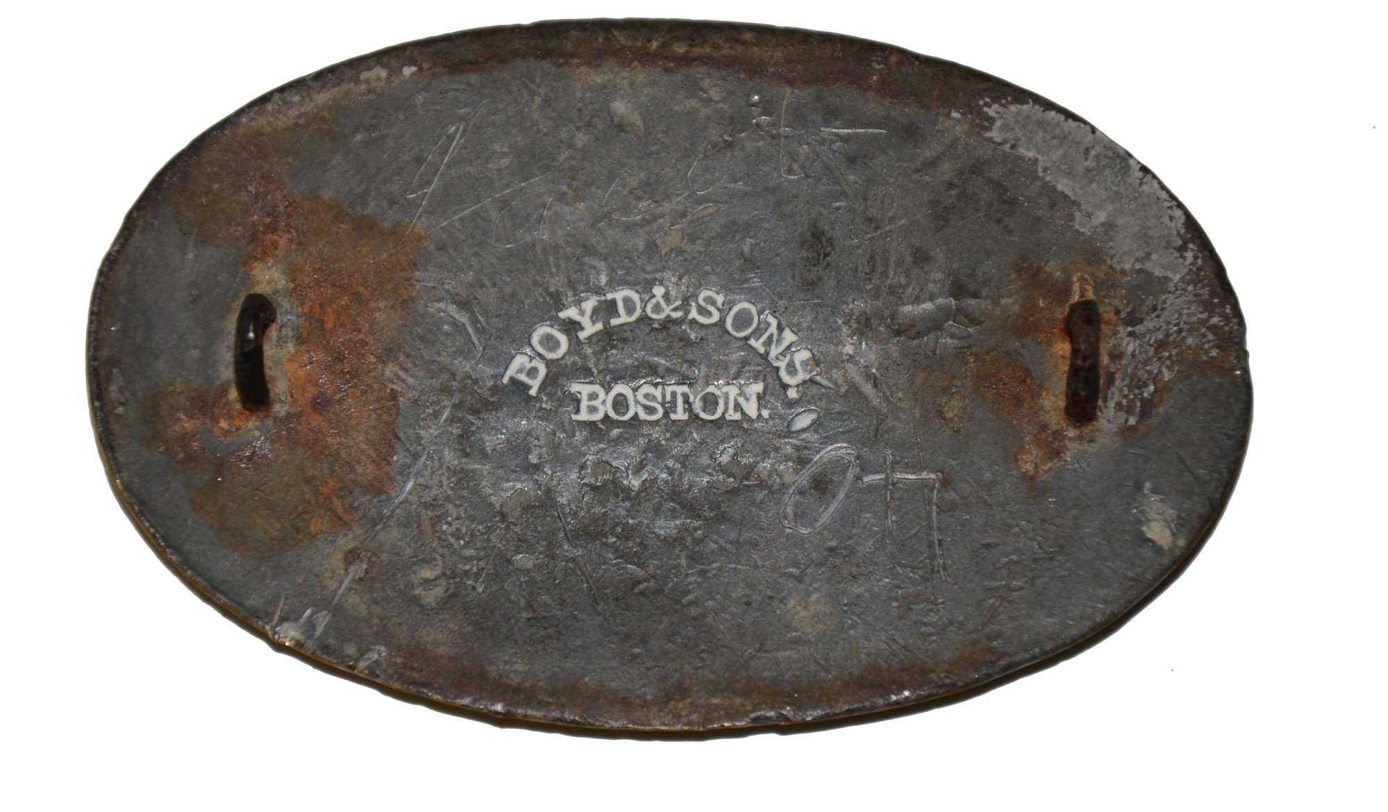 US PATTERN 1839 CARTRIDGE BOX PLATE, BOYD & SONS — Horse Soldier