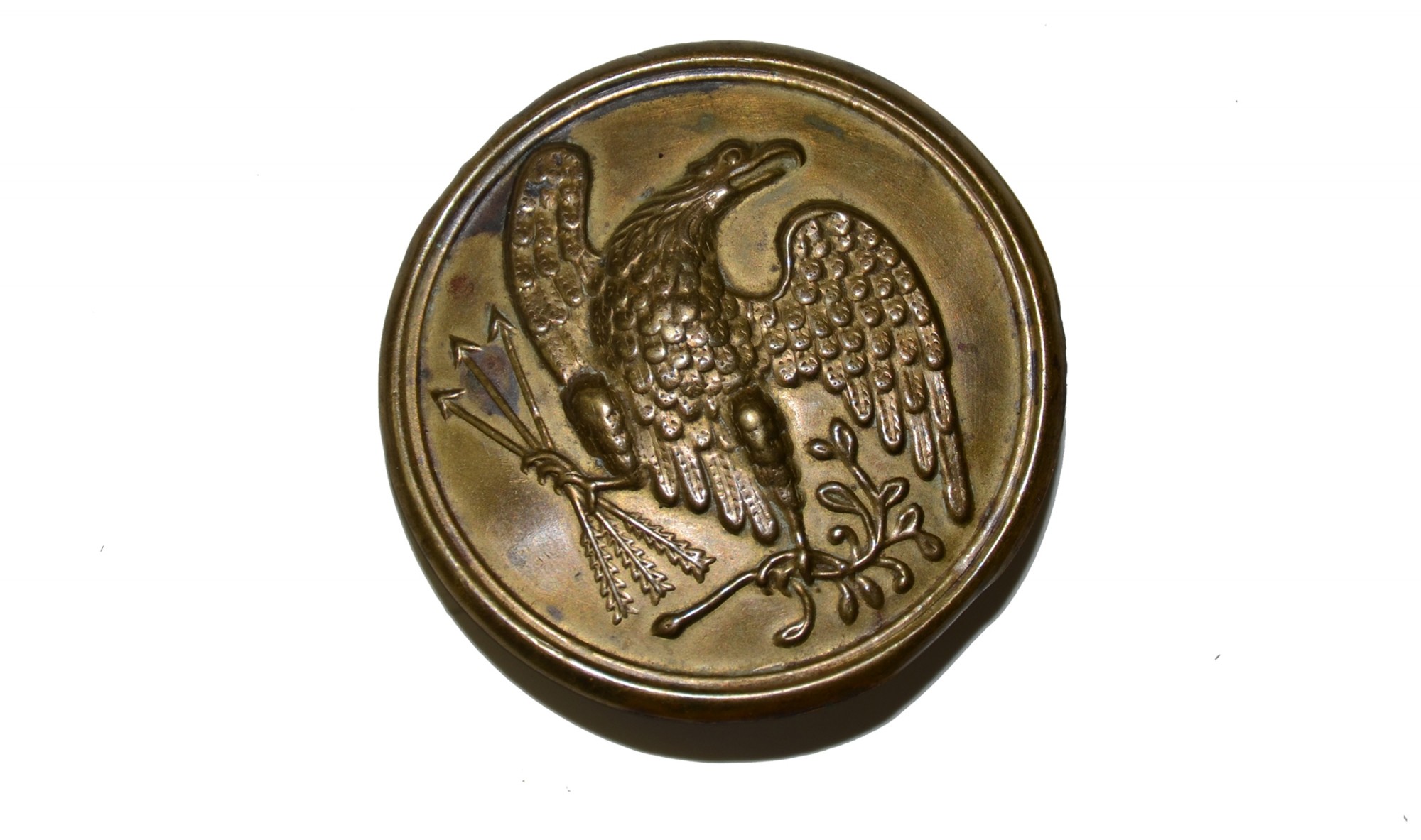 RARE US PATTERN 1826 BURNSIDE EAGLE BREAST PLATE