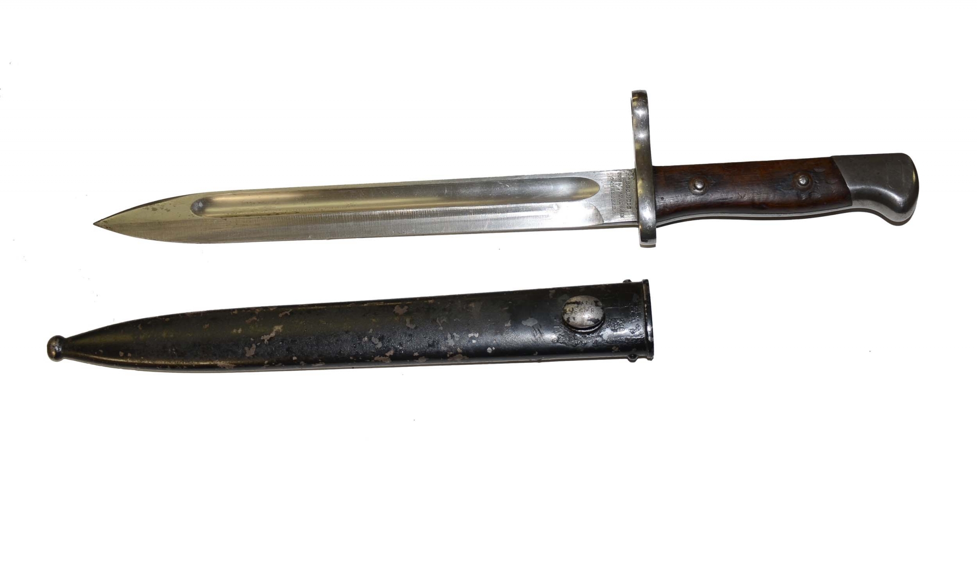 WWII M1912-1935 CHILEAN MAUSER BAYONET WITH SCABBARD