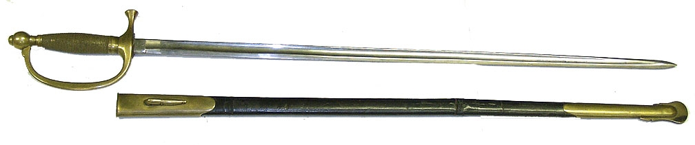 US MODEL 1840 AMES MUSICIAN'S SWORD WITH POST-CIVIL WAR INSCRIPTION