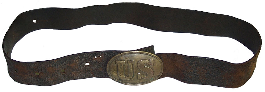 US M1839 BELT PLATE WITH LEATHER BELT