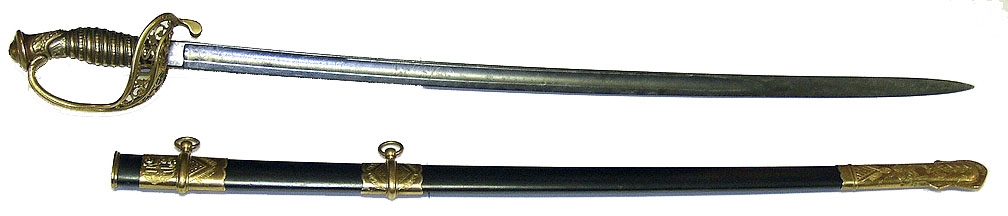 HANDSOME INSCRIBED MODEL 1850 STAFF AND FIELD OFFICER'S SWORD IN EXCELLENT CONDITION - ALBERT G. NEWSON, 193RD NEW YORK INFANTRY