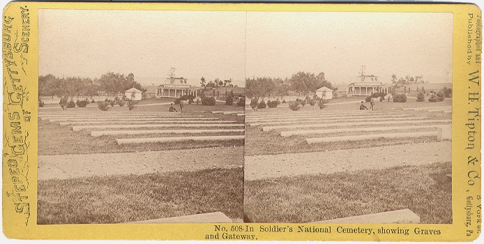 TIPTON VIEW #508 - SOLDIER'S NATIONAL CEMETERY, GETTYSBURG