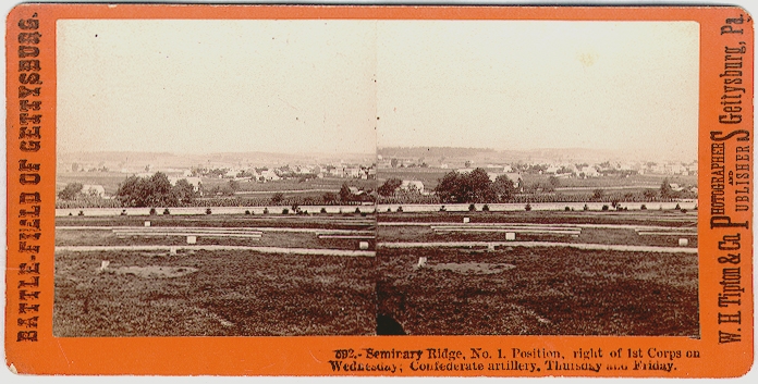 TIPTON STEREO #592 - SEMINARY RIDGE, GETTYSBURG