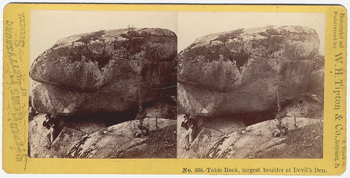 TIPTON STEREO #538 - DEVIL'S DEN, GETTYSBURG