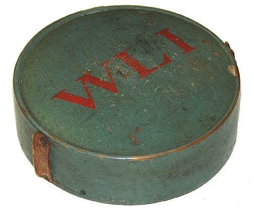 CIRCA 1810-1820 WOODEN CHEESEBOX MILITIA CANTEEN - WASHINGTON LIGHT INFANTRY