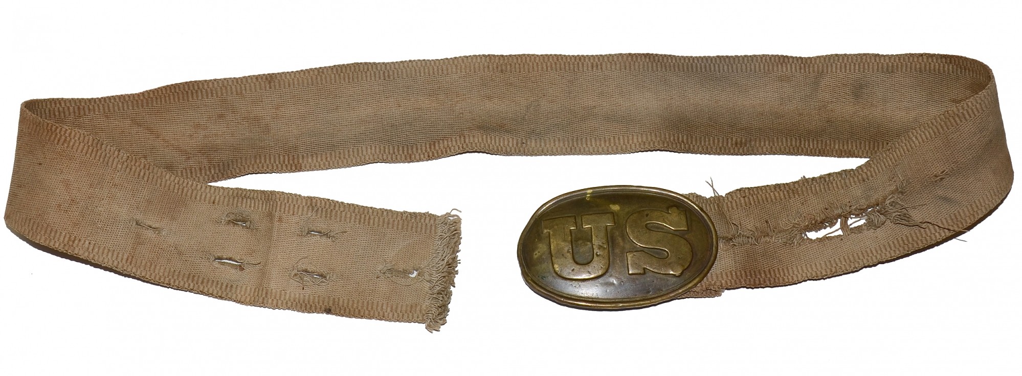 ALTERED MODEL 1839 CARTRIDGE BOX PLATE, POSSIBLE CONFEDERATE USE FROM THE BILL GAVIN COLLECTION